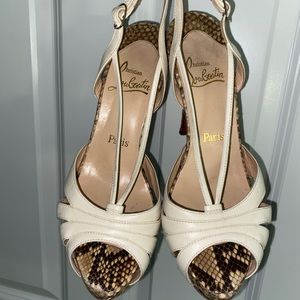 Christian Louboutin 39 Activa Strappy 120mm Snake